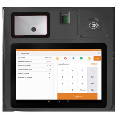 중국 열전사 인쇄 기계 POS 등록 체계, 터치스크린 비접촉 Pos 맨끝 판매용