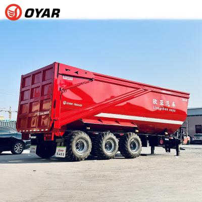 China Heavy duty 40 CBM Tipper Cargo Trailer u type truck trailer low prices 3 axles for sale