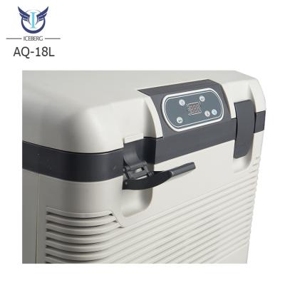 China Cool 25degree 18L Outdoor Camping Crisper Beer Beverage Cooler Car Picnic Portable Fridge for sale