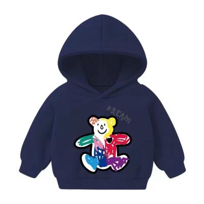 China Custom Logo Baby Boy Hoodie Baby Boy Autumn Clothes Cartoon Bear Children's Clothing Anti-Shrink Sweatshirt for sale