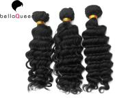 China Brazilian Virgin Human Hair, Natural Black Deep Wave Hair Weft Of 100 Gram for sale
