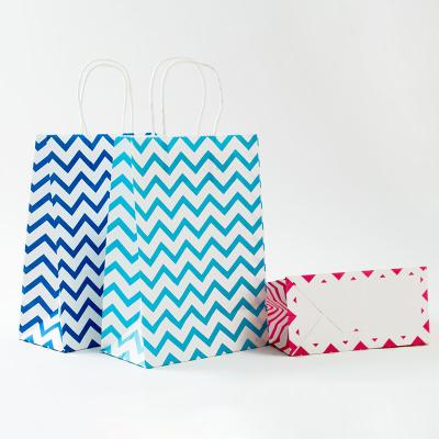 China Factory Recyclable Wholesale White Kraft Paper Bag With Handle Eco-friendly Printed Kraft Paper Bags for sale