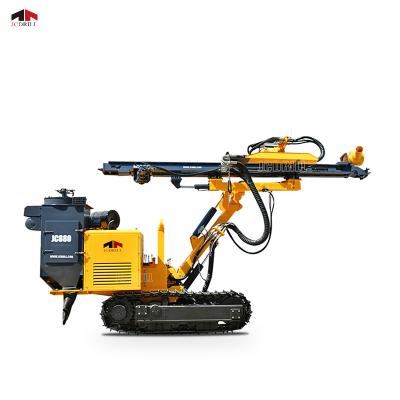 China 70Kw Yuchai motor op rupsbanden gemonteerde DTH rotsstraalboormachine Te koop