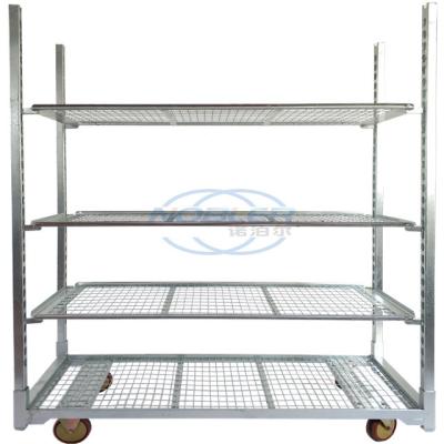 China Durable Factory Danish trolley Flower trolley Flower display cart Plant Rack Cart With 4 Wheels for sale