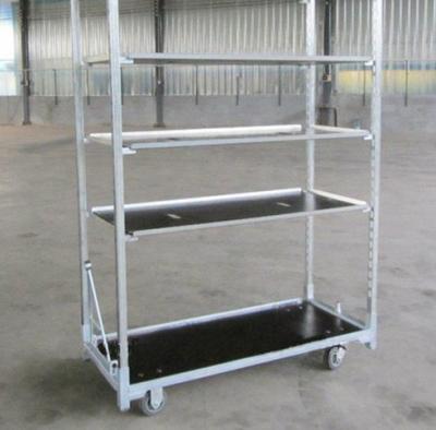 China Durable Greenhouse transport mesh carts flower trolley shelves racks danish trolley factory manufacture for sale