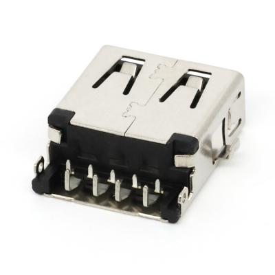 China 9Pin USB 3.1 Type SuperSpeed A Female Socket Connector DIP Type For PCB U03-AFXA5X-5015 for sale