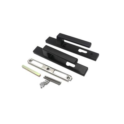 China Aluminium legering Mat zwart deur hefboom handgreep dubbele zijkanten aangepast kleur Te koop