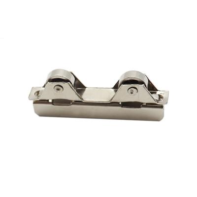 China Iron Shell Push Pull Wheel Sliding Glass Cabinet Rollers Low Noise Operation for sale