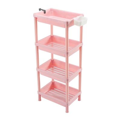 China Viable Towel Toy Rack Shelf Bathroom Accessories Toilet Paper Kitchen Floor Tripod Bathroom Corner Storage Rack Shelves Organizer for sale