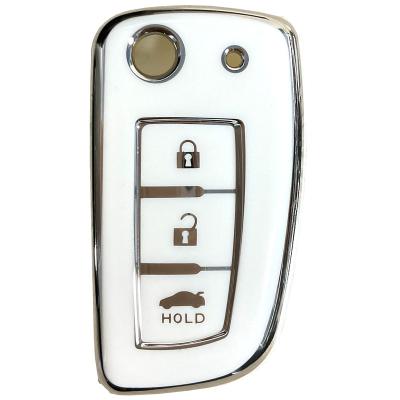 China Luxury Remote Entry TPU Car Key Cover FOB Shell Case For Ford Chevrolet Nissan Toyota Honda Hyundai peugot 3button for sale