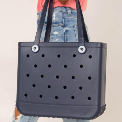 China 2020 Hot Sale New Lady Small Beach Tote Bag Silicone Bag Bogg Baby Bag Eva Tote Bag Beach Tote Bag for sale
