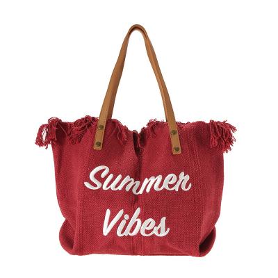China 2022 hot selling fashion women canvas tote bags with custom logo printed custom canvas bag sport for sale