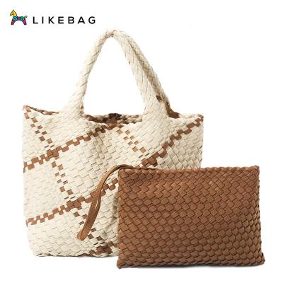 China Fashion Trending Luxury Printed Handmade Custom Knitting Neoprene Handbag Ladies Woven OEM Bag Logo Casual Tote botas de mujer for sale