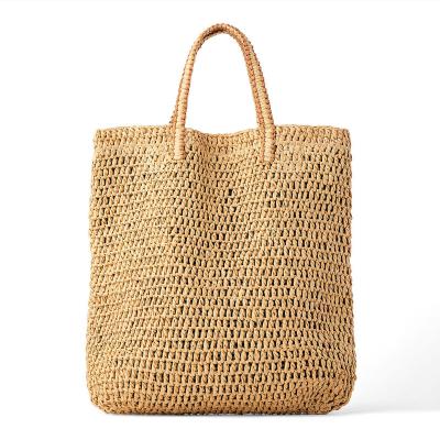 China Fashion New Arrive Beach Women Hand Tote Bags Women Rattan Casual Shoulder Tote Bag Handbag Travel Large Handbags With Totes for sale