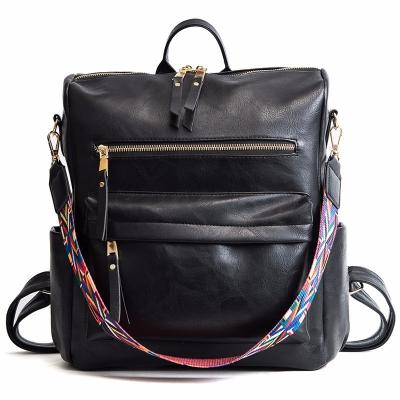 China Fashion cheap wholesale price women fashion pu backpack in shoulder bag running female leather teenager daily used small backpack for sale
