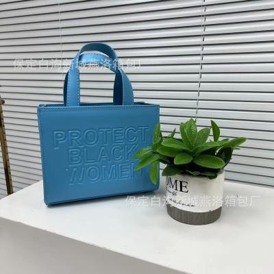 China 2022 New Fashion Handbag Custom Engraved Logo Vegan Leather Embossed Bag Femm Tote Bags One Main Mini Tote Women for sale
