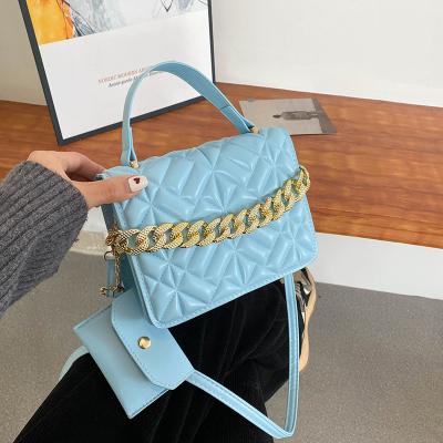 China New Fashion Diamond Recess Shoulder Retro Fashion Leather Handbags Small Simple Square Ladies Bags For Women for sale