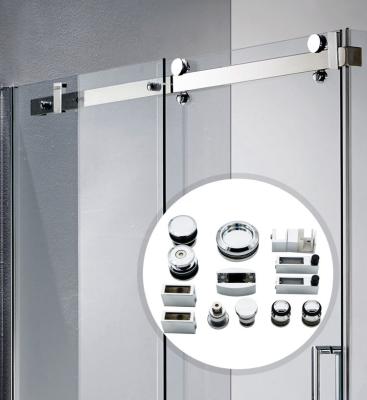 China High Quality Frameless Zinc Alloy Sliding Glass Door Hardware Shower Door Hardware Kit for sale