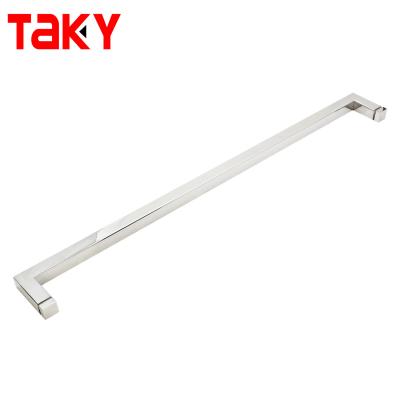 China Stainless Steel Shower Room Glass Door Square Long Polished Sliding Glass Door Handle for sale