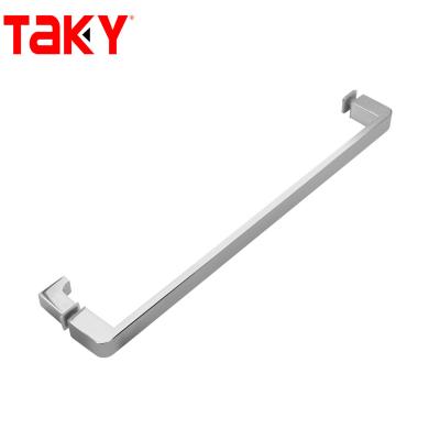 China Customized Polish Handle Bathroom Glass Door Handle Stainless Steel Glass Door Pull Handle for sale