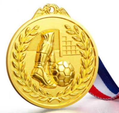 Cina Disegno gratuito di alta qualità 2D 3D Oro Argento Rame Calcio Metallo Artigianato Sport Saccor Medaglie personalizzate in vendita