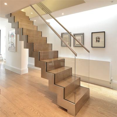 China Modern Interior Double Beams Staircase Designs For Home for sale
