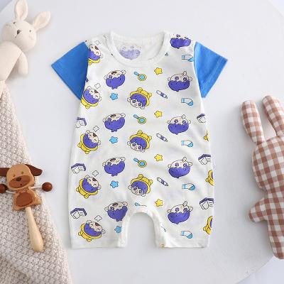 China Newest Wholesale 100% Cotton Baby Boy Romper Overalls 0-24M Baby Romper 100% Cotton Baby Pajamas for sale