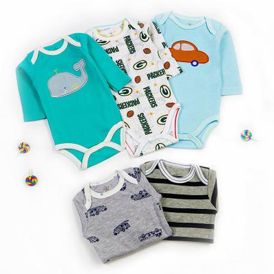 China Long Sleeves 100% Cotton Baby Grows 100 Cotton Jumpsuit Romper For 0-24 Months Baby Romper Wholesale Bulk for sale