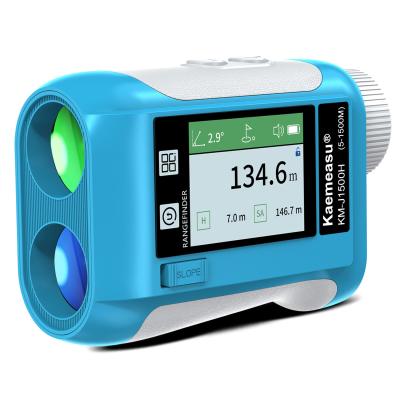 China J Verbeterd LCD-scherm Golf Sport Laser Afstandsmeter 1500m Optische instrumenten Jacht Diastimeter Vergroting 6.5X Blauw Te koop