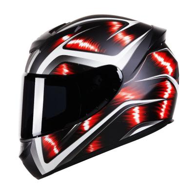 China Full face Helmets OEM Hard ABS Shell Full face Outside Sport Protection Riding Helmet Single Len Racing Motorcycle Helmets for sale