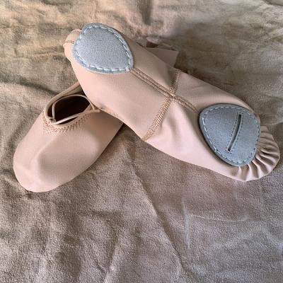 China PU Leather Leather Split Sole Ballet Shoes Lady Dancing Shoes for sale