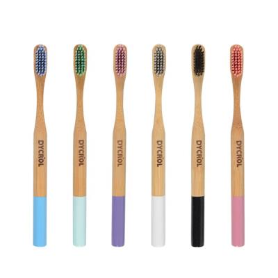 China Custom Bamboo Toothbrush Wholesalae Charcoal Toothbrushes Charcoal Bristle With Tube Case for sale