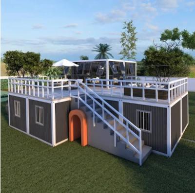 China Modern Easy-to-assemble and Luxury living container house Removable light steel prefabricated container house for sale