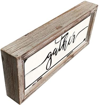 China Europe Wood Sign Gather Bathroom Decor Crafts Gather Sign Farmhouse Custom Wood Sign for sale
