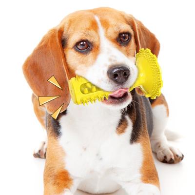 China Sustainable Plastic Pet Chew Toys Dog Toothbrush for sale