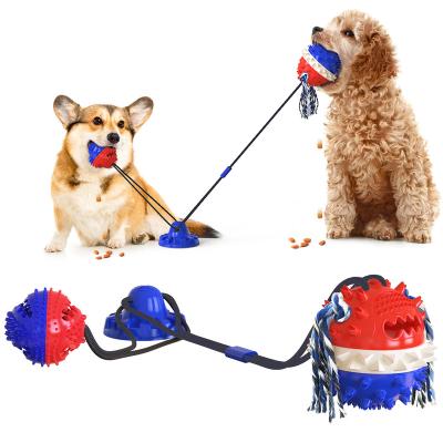 China Puppy Viable Training Silicone Toys Interactive Dog Toothbrush Toy For Teething for sale