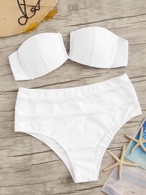 China 2019 New Two piece plus size bathing suit Woman's swimwear Push up for sale