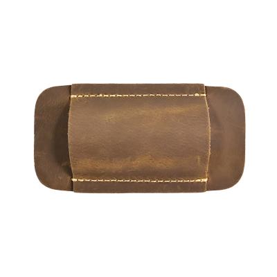 China Durable Best Sell Folding Knife Holder Outdoor Camping Hiking Tactical Genuine Leather Belt Loop Pocket Knife Case Cover for sale