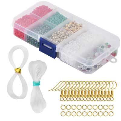 China Loose Beads For Christmas Earring Seed 2021 Hot Selling Craft Beads Set Beads Bracelet Making Kids Toys Loose Beads for sale