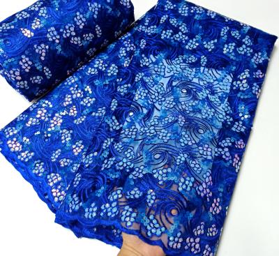 China OK3011 Handcut Organza Sequins Good Quality Viable African Organza Lace Fabrics With Sequins for sale