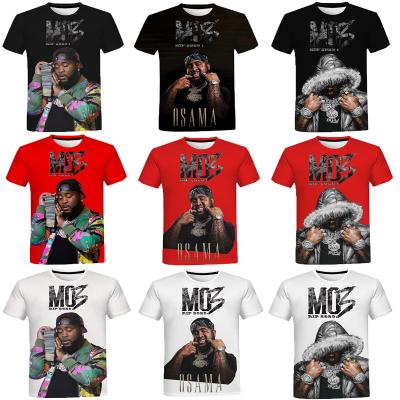 China Mo3 R.I.P Print Men's Casual Unisex Summer QUICK DRY 3D T-Shirt Men Harajuku Loose Tops O-neck Short Sleeve Shirt For Men for sale