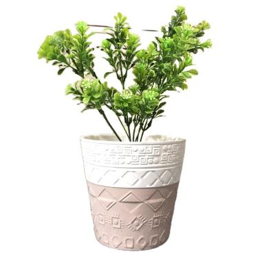 China Minimalist Ceramic Nordic Home Decoration Plant Pot Plant Style Flowerpot Tray Breathable Support Flower Pot for sale