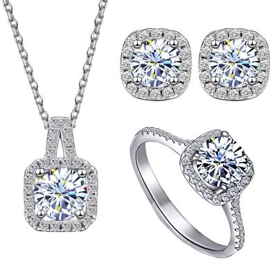 China CLASSIC S925 TALK SEASON Silver Jewelry Set Mo Sangshi Heart Square Pendant Luminous Bag Ring Earrings for sale