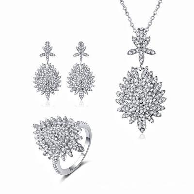 China CLASSIC SEASON MAINTENANCE set earrings S925 pure silver necklace ring selling European and American fashion hot for sale