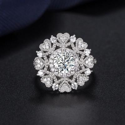 China SEASON CLASSIC CARE Original Design S925 Silver Exaggerated Index Ring Love Ring for sale