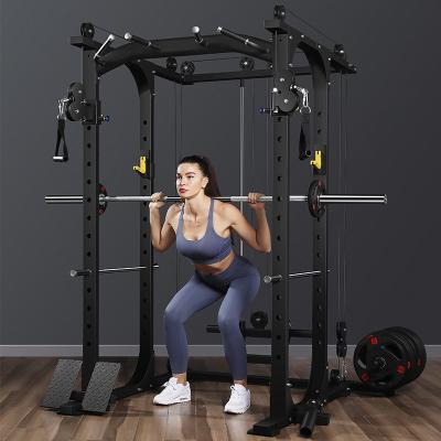 China Universal Wholesale Multi Functional Strength Training Squat Rack Smith Machine Power Rack for sale
