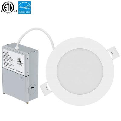 China Modern ETL 5002327) FCCs (Certified 4 Inch 9W 750lm LED Recessed Slim Low Profile Panel Light for sale