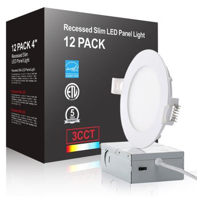 China Factory Direct Sale ETL Energy Star 4 inch 9W Ultrathin Led Indoor Lighting Panel Downlight Prices for sale