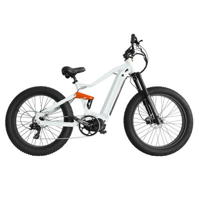 China Steamoon 26inch aluminum alloy fat tire 1000w mid drive full suspension electric bike for sale for sale