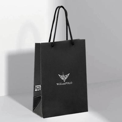 China Wholesale Custom White Black Paper Plain Paper Bags for Dresses Shopping with Your Own logo Printed for sale